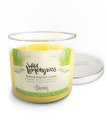 Natural Wild Lemongrass 3 Wick Candle
